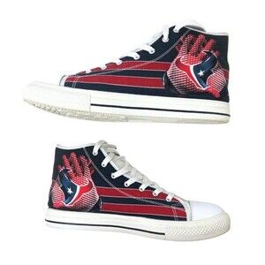 Texans -Men's High Top Shoes - Custom Men's High Top Sneakers Size 10